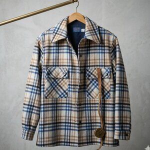 Vintage Pendleton Mackinaw Thick Wool Field Jacket Cruiser Shacket 50s 6…
